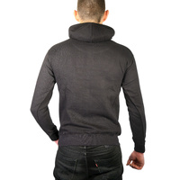 Adult Mens 100% Cotton Fleece Hoodie Jumper Pullover Sweater Warm Sweatshirt - Black - S thumbnail