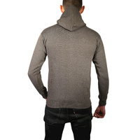 Adult Mens 100% Cotton Fleece Hoodie Jumper Pullover Sweater Warm Sweatshirt - Charcoal Grey - L thumbnail