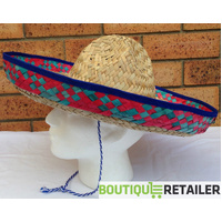 Mexican SOMBRERO Fancy Dress Straw Party Costume Hat Cap Spanish thumbnail