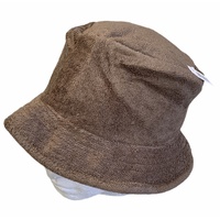 Stingy Brim Terry Towelling Bucket Hat Daggy Fishing Camping Lad Cap 100% COTTON - Khaki - S/M thumbnail