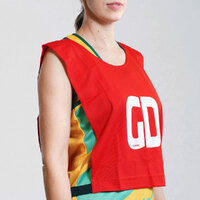 7pcs Set of Summit Netball Bibs Senior Team Pack Bulk Net Ball - Red Colour thumbnail