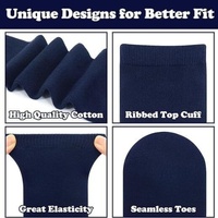 1x Pair School Uniform Knee High Socks Cotton Rich Girls Boys Kids - Navy - 6-11 (12+ Years Old) thumbnail