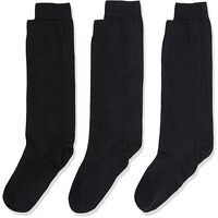 12x Pairs School Uniform Knee High Socks Cotton Rich Girls Boys Kids Bulk - Black - 9-12 (5-8 Years Old) thumbnail