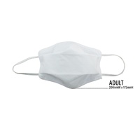 TIGERPLAST Fabric Face Mask Washable Reusable Mask Protect Anti-Microbial Mouth Cover - White thumbnail