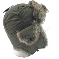 DENTS Russian Ushanka Trapper Hat Ski Army Aviator Trooper - Khaki - 55cm thumbnail