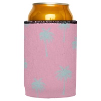 Palm Trees Aqua Pink Stubby Cooler - Standard thumbnail