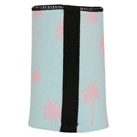 Palm Trees Pink Aqua Stubby Cooler - Standard thumbnail