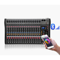 Hridz 16 Channels Audio Sound Mixer Mixing DJ Console USB with 48V Phantom Power thumbnail
