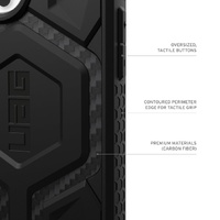 UAG Monarch Pro Back Case for iPhone 16 Pro - Carbon Fiber thumbnail
