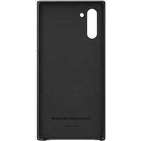 Samsung Galaxy Note 10 Leather Cover Case - Black thumbnail