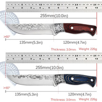 NNEOBA Forged Cleaver Kitchen Chef Knife -  With Cover (2pcs) thumbnail