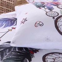 Dream catcher Printed Duvet Cover Set with Matching Pillowcases - white-Queen thumbnail