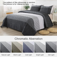 Detailed Quilted Bedspread and Pillowcases Set: A Signature of Quality and Style - Queen size thumbnail