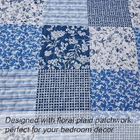 Vintage-Inspired Big Check Queen Bedding Set Cozy & Stylish thumbnail