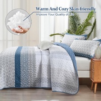 Dazzling Quilted bedspread and pillowcovers set: Add Sparkle to Your Space - Queen size thumbnail