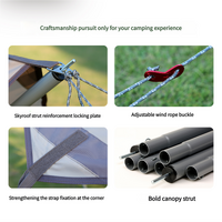 520*420 cm Hexagon Camping Tent Tarp - Waterproof, UV Protection, Sunshade Canopy Shelter for Camping, Hiking, Picnic thumbnail