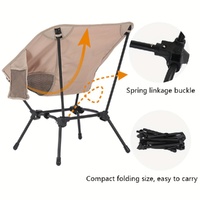black and khaki set of portable, comfortable and perfect camping chairs thumbnail