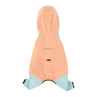 Waterproof Dog Raincoat with Hidden Leash Hole -Windproof and Comfortable for Outdoor Walks, Size:L (Back Length 30cm/11.81in, Bra 44cm/17.32in) Orang thumbnail