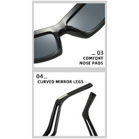 Futuristic Sports Wrap Man Sunglasses - Bold Gray Frames with UV Protection thumbnail