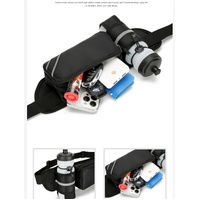 Water-Resistant Running Waist Pack with Bottle Holder - Adjustable Fitness Belt for Men thumbnail