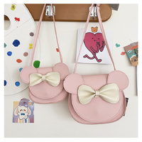 Adorable Bow Bear Crossbody Bag for Kids - Pink Shoulder Bag 18*17*8cm thumbnail
