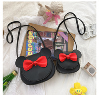 Adorable Bow Bear Crossbody Bag for Kids - Black Small Shoulder Bag 13*13*5cm thumbnail