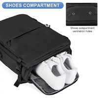 Water-Resistant Laptop Backpack with USB Charging Port and Wet-Dry Separation (Pink) thumbnail