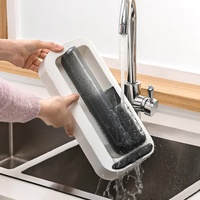 Wall-Mounted Utensil Holder with Dustproof and Insect-Resistant Cover 15cm(L)*6.5cm(D)*32cm(H)(Blue) thumbnail