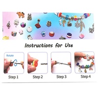 DIY Charm Bracelet Making Kit - Colorful Beads and Charms Set with Storage Box(66PCS) thumbnail