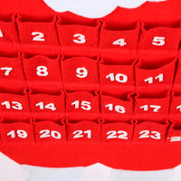 Santa Claus Advent Calendar - Felt Christmas Countdown with 24 Pockets for Kids thumbnail
