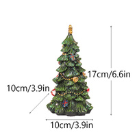Christmas Tree Figurine - Festive Resin Decoration with Ornaments, 17cm Holiday Decor thumbnail