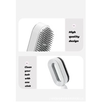 Self-Cleaning Hair Brush with One-Click Release | Massage Cushion Design, Anti-Frizz and Detangling Brush(red) thumbnail