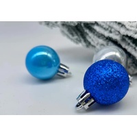 49-Piece Christmas Ornament Set - 3cm Black, Gold Baubles for Christmas Tree Decoration thumbnail