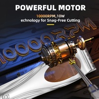 WL-1670 Gold Professional Hair Clipper Set with Adjustable Guards - USB Rechargeable Trimmer with Charging Dock thumbnail