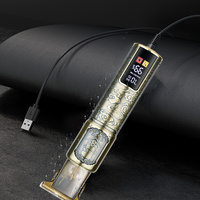 Professional Vintage Dragon Design Hair Trimmer - Digital Display Cordless Trimmer with Adjustable Guards and USB Charging thumbnail