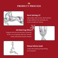 Sterling Silver Christmas Snowman Charm - Festive Christmas Pendant with Colorful  Accents(weighs approximately 2g) thumbnail