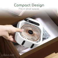 White color USB 2-in-1 Misting Fan & Humidifier Portable Cooling and Humidifying Solution thumbnail