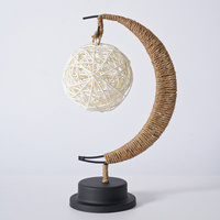 LED Multi-Shape Decorative Lights - Star, Moon, Apple USB Night Lights with Handmade Hemp Rope, Warm Iron Craft, Perfect Birthday & Christmas Gift thumbnail
