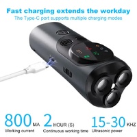 P10 Black  Ultrasonic Dog Repellent Device - Dual-Mode Flashlight and Ultrasonic Dog Deterrent thumbnail