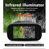 Green Digital Night Vision Binoculars - 3.0'' IPS Screen, 10X Optical Zoom, 2.5K Video Recording, Infrared for 300m Range thumbnail