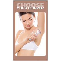 Women's 4-in-1 Electric Hair Removal Razor for Sensitive Areas - Underarm, Bikini Line & Body Grooming (3028 white) thumbnail