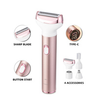 4-in-1 Women's Electric Hair Removal Trimmer - Multifunctional Grooming Kit for Underarms, Bikini, Nose & Eyebrows thumbnail