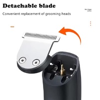 Gray Multifunctional Rechargeable Hair Clipper Set - Waterproof Electric Hair Trimmer thumbnail