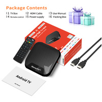 Mortal TV T4 S905L Android 14 TV Box - Dual WiFi + Bluetooth, Smart TV Box, Media Streaming, High Performance(1G+8G) thumbnail