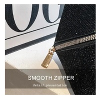 Gray Shiny Large Capacity Makeup Bag - Multi-Function Travel Toiletry Organizer, Handheld Cosmetic Storage Bag thumbnail