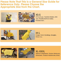 S Yellow Reflective Adjustable Pet Raincoat with Hood - Waterproof Dog Jacket, Adjustable Dog Poncho for Outdoor Protection thumbnail