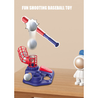 Pink Pedal Serve Drill Baseball Pitching Training Toy Set - Outdoor Parent-Child Softball Batting Practice Kit thumbnail