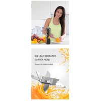 Pink Portable Juicer - Magnetic Charging Fresh Juice Blender, Multifunctional Ice Crushing Fruit Mixer thumbnail