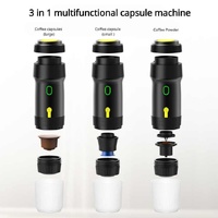Green Portable Fully Automatic Espresso Coffee Machine - Universal 3-in-1 Capsule, Coffee Powder & Espresso Maker thumbnail