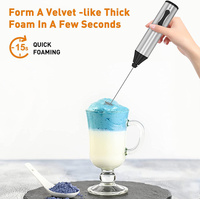 Rechargeable Electric Milk Frother, Handheld Foam Maker, Coffee Frothing Wand, Whisk for Milk, Coffee, and Baking thumbnail